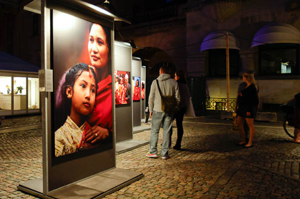 Visitors at the exhibition