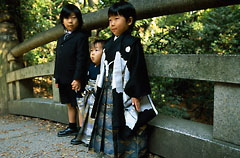 Japanese boys at the Meiji Shrine, Tokyo