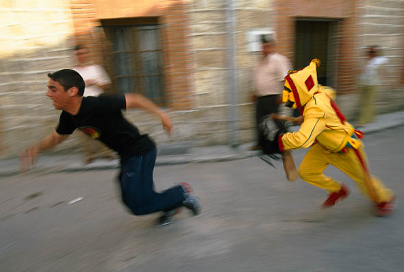 El Colacho El Colacho chasing youths
